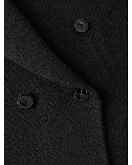 Tom Ford Black Double-Breasted Cashmere-Blend Blazer for men