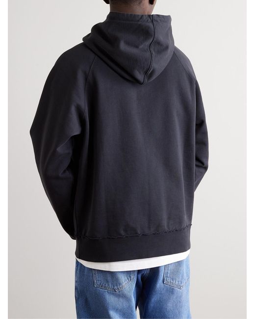 mfpen Blue Standard Organic Cotton-Jersey Hoodie for men