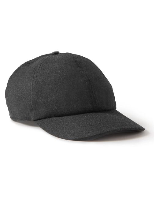 Berluti Black Embroidered Wool Baseball Cap for men
