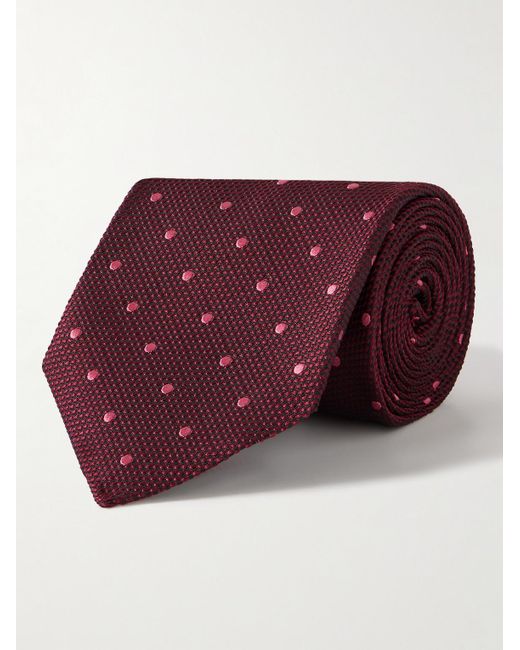 Tom Ford Purple 8cm Polka-dot Silk-jacquard Tie for men