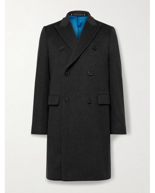 Cappotto Doppiopetto di Paul Smith in Black da Uomo