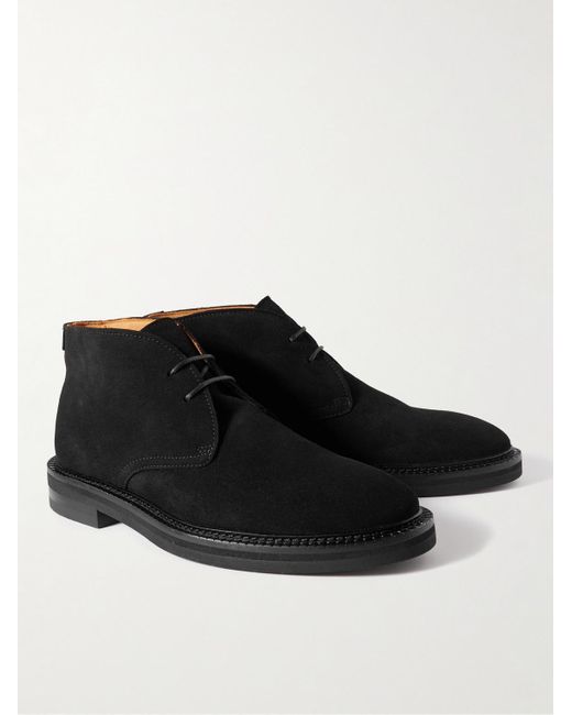 Mr P. Black Lucien Regenerated Suede By Evolo Desert Boots for men