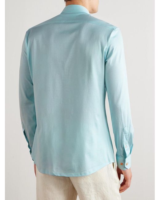Boglioli Blue Cotton-jersey Shirt for men