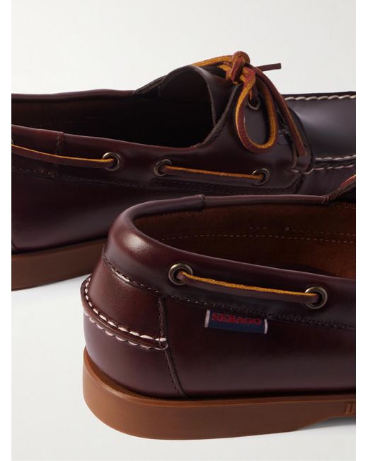 Sebago Brown Portland Leather Boat Shoes for men