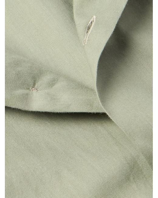 Camicia in twill di cotone con colletto aperto di Paul Smith in Green da Uomo