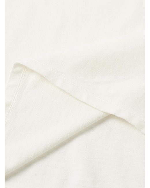The Elder Statesman White Cotton And Cashmere-Blend Jersey T-Shirt for men