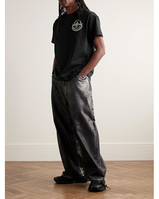 Moncler Genius Black Roc Nation By Jay-z Logo-print Cotton-jersey T-shirt for men