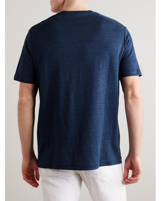 Mr P. Blue Linen T-Shirt for men
