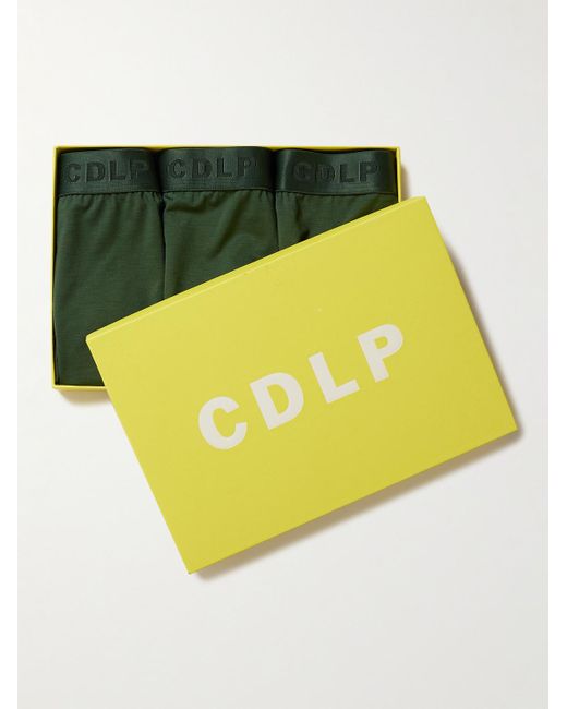 CDLP Green Three-pack Stretch-tm Lyocell Boxer Briefs for men