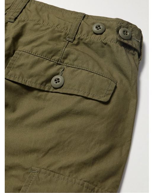 Beams Plus Green Straight-leg Cotton-ripstop Cargo Trousers for men