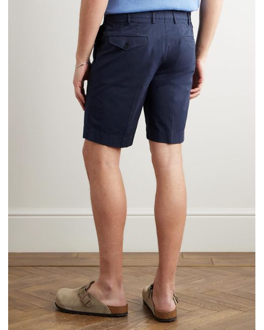 Bermuda Slim-Fit A Gamba Dritta di Incotex in Blue da Uomo