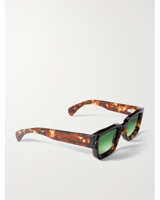 sato Green Cervantes Square-frame Tortoiseshell Acetate Sunglasses for men