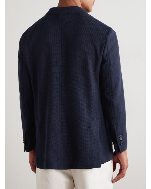 Rubinacci Blue Wool Blazer for men