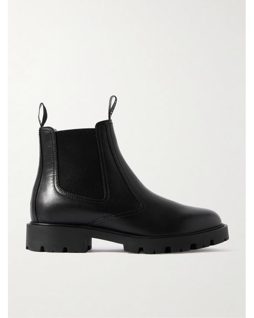 Céline Black Margaret Shearling-Lined Leather Chelsea Boots for men