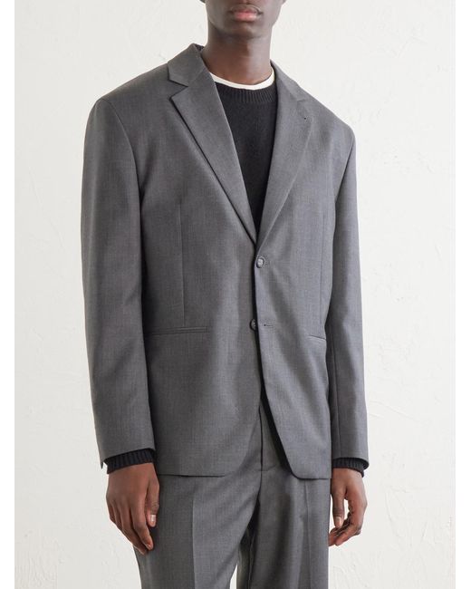 Officine Generale Blue Melvyn Wool, Cashmere And Silk-Blend Suit Jacket for men