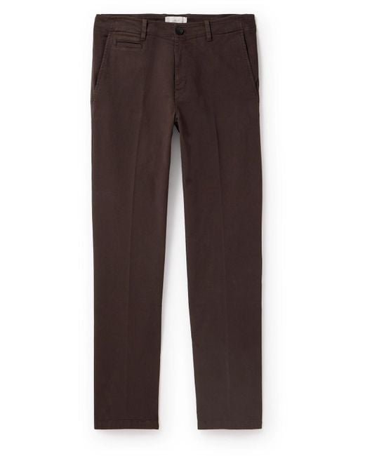 Mr P. Brown Straight-leg Cotton-blend Twill Trousers for men