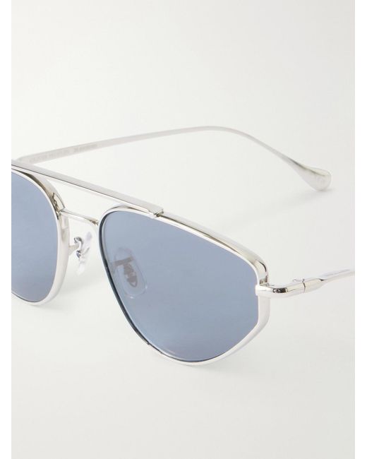 Oliver Peoples Blue Jil Sander Aviator-Style-Tone Sunglasses for men