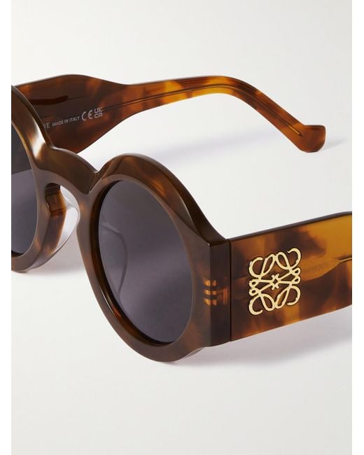 Loewe Brown Round-frame Tortoiseshell Acetate Sunglasses for men