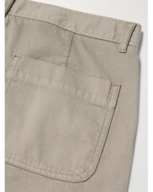 Mr P. Natural Edward Straight-leg Cotton And Cashmere-blend Corduroy Trousers for men