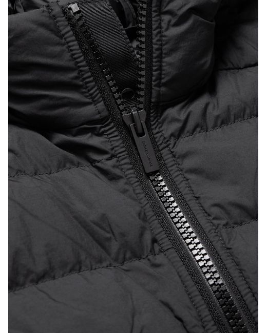 Canada Goose Black Crofton Logo-appliquéd Quilted Enduraluxe® Hooded Down Jacket for men