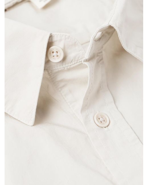 Nili Lotan Natural Finn Cotton Oxford Shirt for men