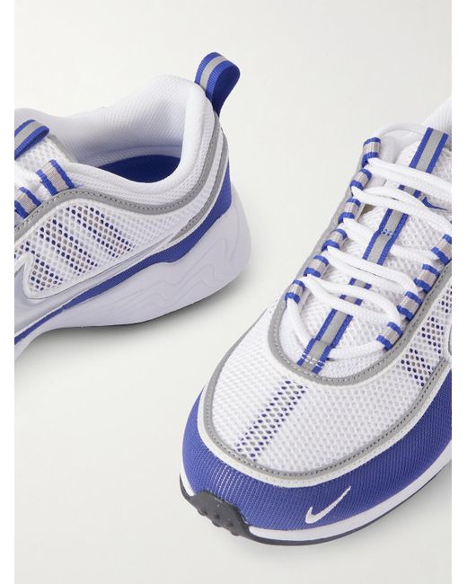 Nike Blue Air Zoom Spiridon Rubber-Trimmed Mesh Sneakers for men