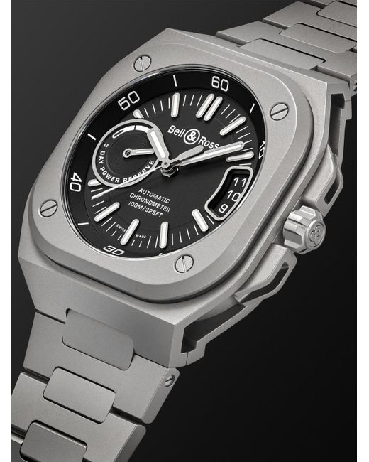 Bell & Ross Black Br-X5 Automatic Chronometer 41Mm Titanium Watch, Ref. No. Brx5R-Bl-Ti/Sti for men