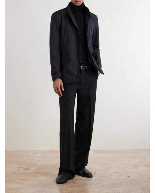 Herno Blue Shell Blazer for men
