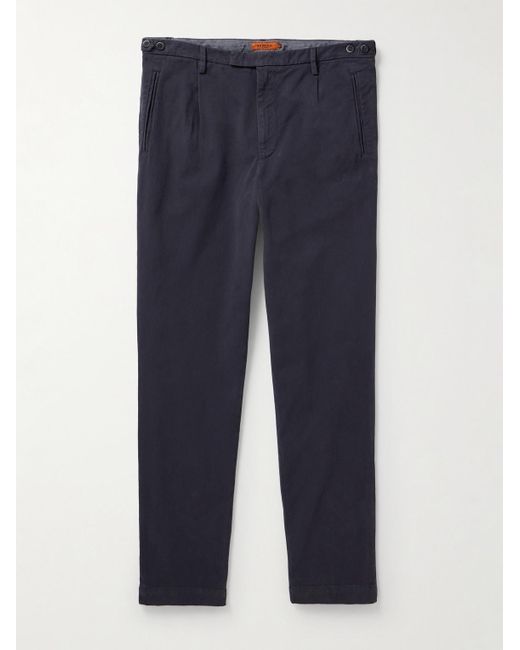 Barena Blue Straight-leg Cotton-blend Twill Trousers for men