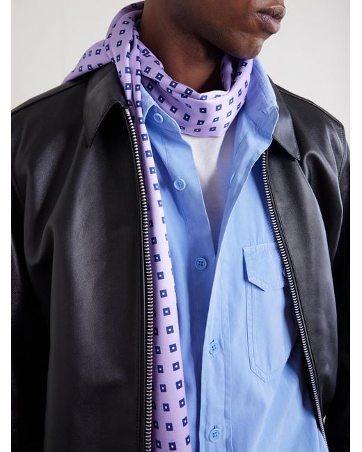 Tom Ford Blue Cotton And Silk-blend Shirt for men