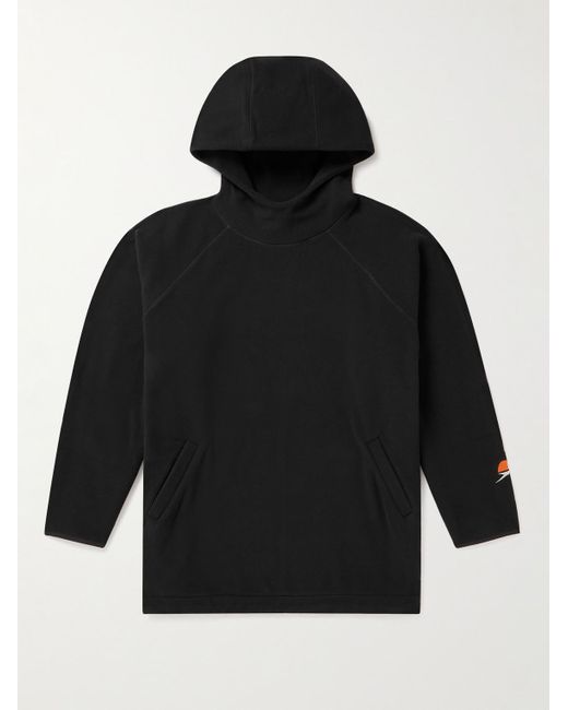 Folk Black Speedo Logo-Embroidered Recycled-Fleece Hoodie for men