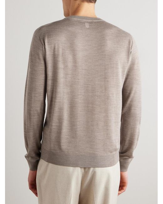 Canali Gray Merino Wool Sweater for men