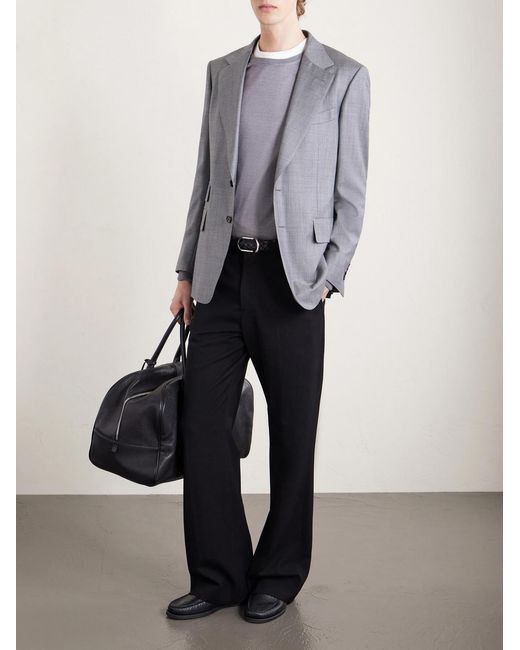 Canali Purple Wool And Silk-blend Sweater for men