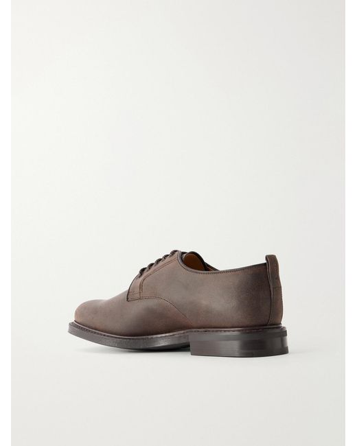 Church's Brown Pentire Waxed-suede Derby Shoes for men