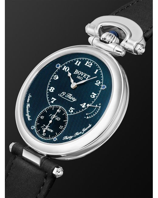 Bovet Black 19thirty Limited Edition Hand-wound Stainless Steel Watch for men