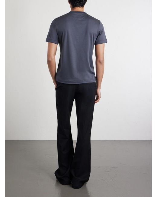 Eleventy Blue Cotton And Modal-blend Jersey T-shirt for men