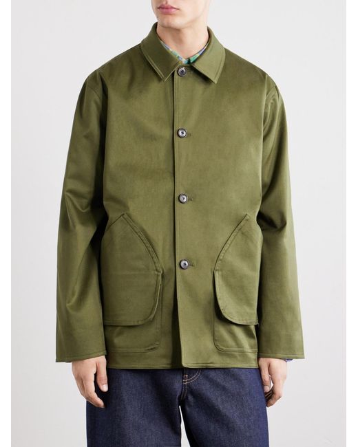 Paul Smith Green Stretch Cotton-twill Jacket for men