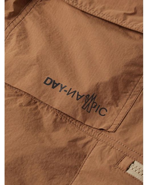 3 MONCLER GRENOBLE Brown Straight-leg Logo-appliquéd Ripstop Cargo Shorts for men
