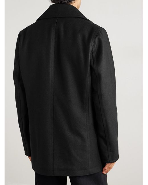 Private White V.c. Black The Manchester Wool Peacoat for men