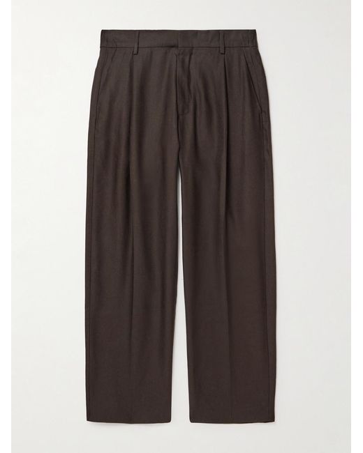 NN07 Brown Kay 1808 Straight-Leg Lenzing Ecovero And Linen-Blend Trousers for men