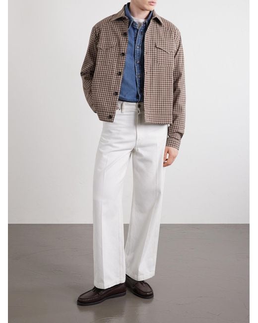 Oliver Spencer Natural Witley Checked Cotton-Blend Jacket for men