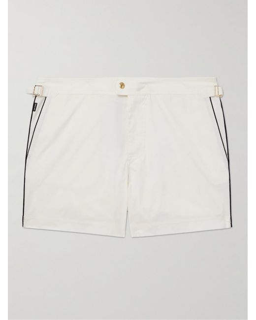 Shorts da mare corti slim-fit di Tom Ford in Natural da Uomo