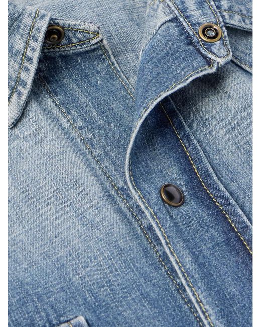 Nili Lotan Blue Travis Denim Shirt for men
