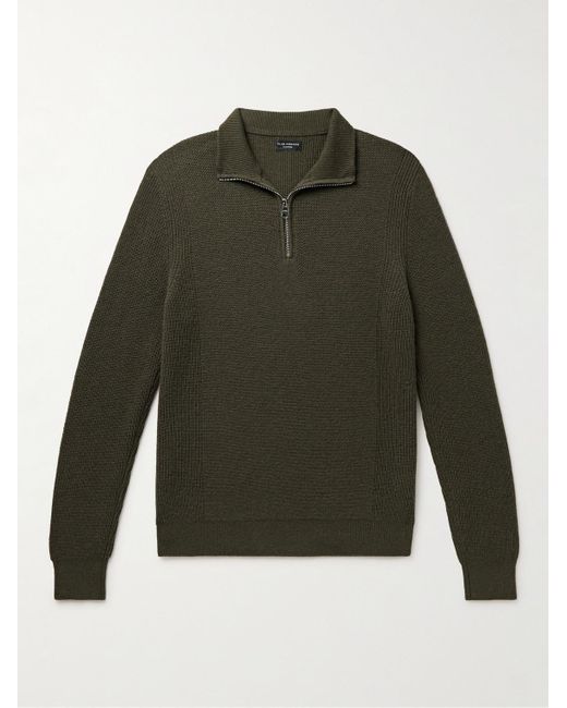Club Monaco Green Cashmere Half-zip Sweater for men