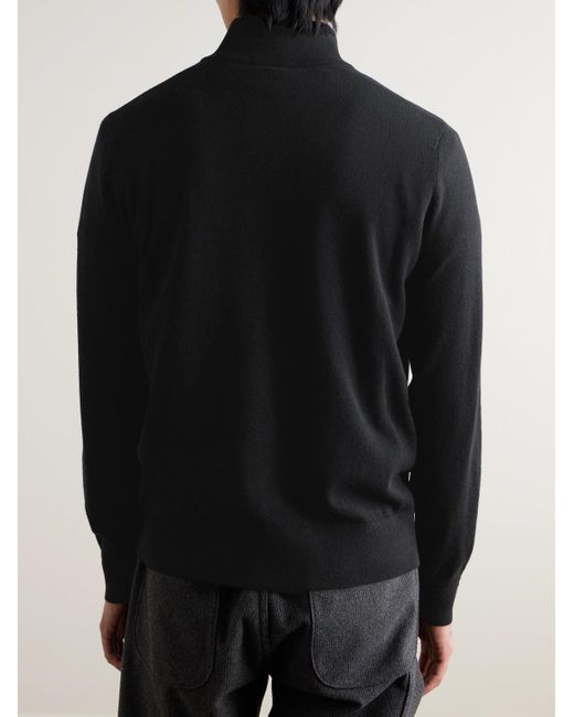 Mr P. Blue James Cashmere Half-Zip Sweater for men