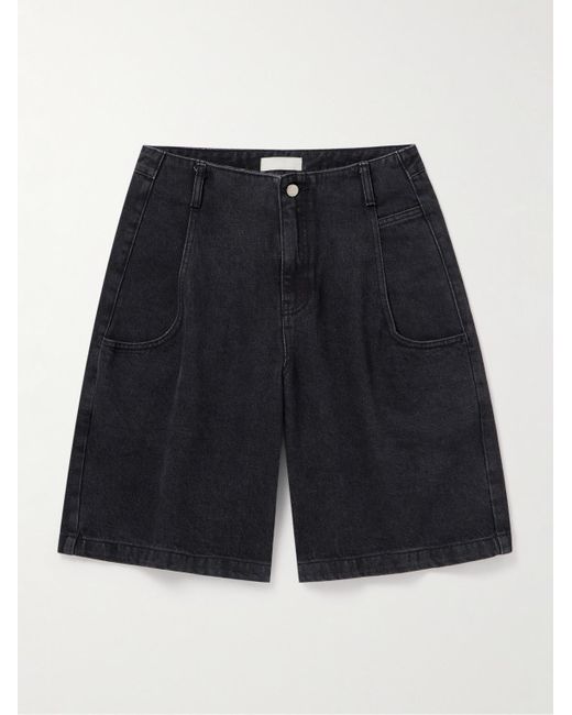 Amomento Blue Straight-leg Denim Shorts for men