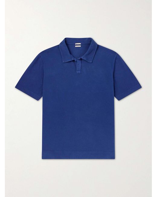 Massimo Alba Blue Aruba Cotton-Piqué Polo Shirt for men