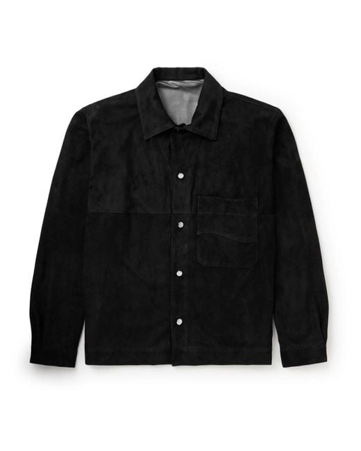STÒFFA Black Suede Blouson Jacket for men
