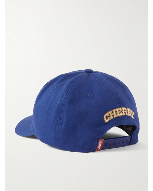 CHERRY LA Blue Golden Eagle Logo-embroidered Cotton-twill Baseball Cap for men