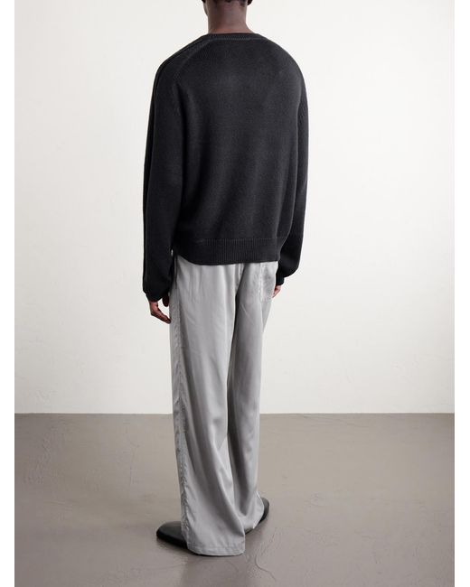 Our Legacy Black Knitted Cotton Sweater for men
